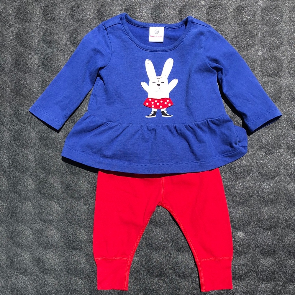 Hanna Andersson Blue and Red Kids Matching Set